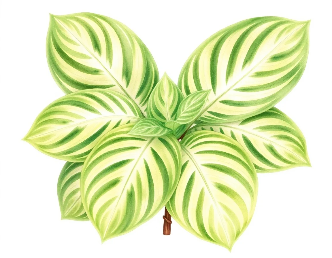 Watercolor illustration of Hosta 'Lakeside Grumpy Green'