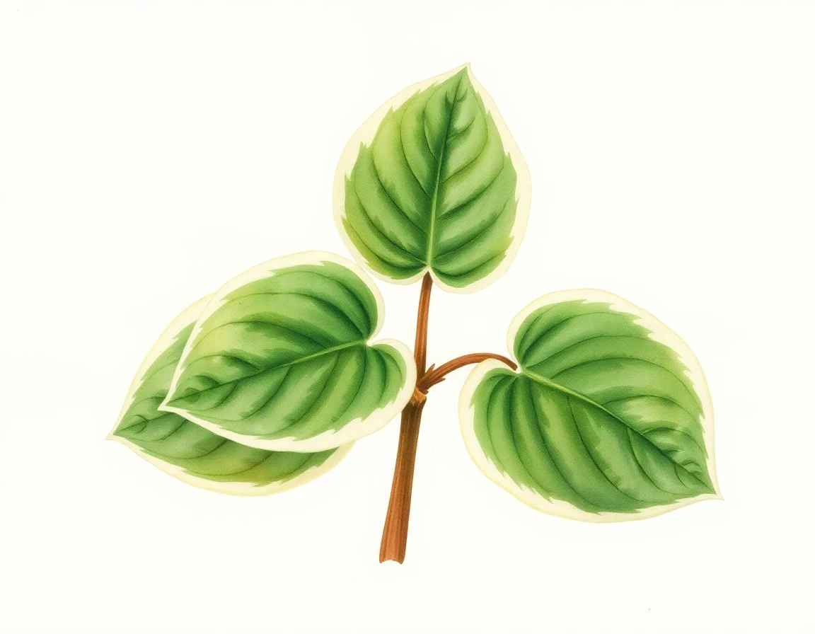 Watercolor illustration of Hosta 'Lakeside Ladyfinger'
