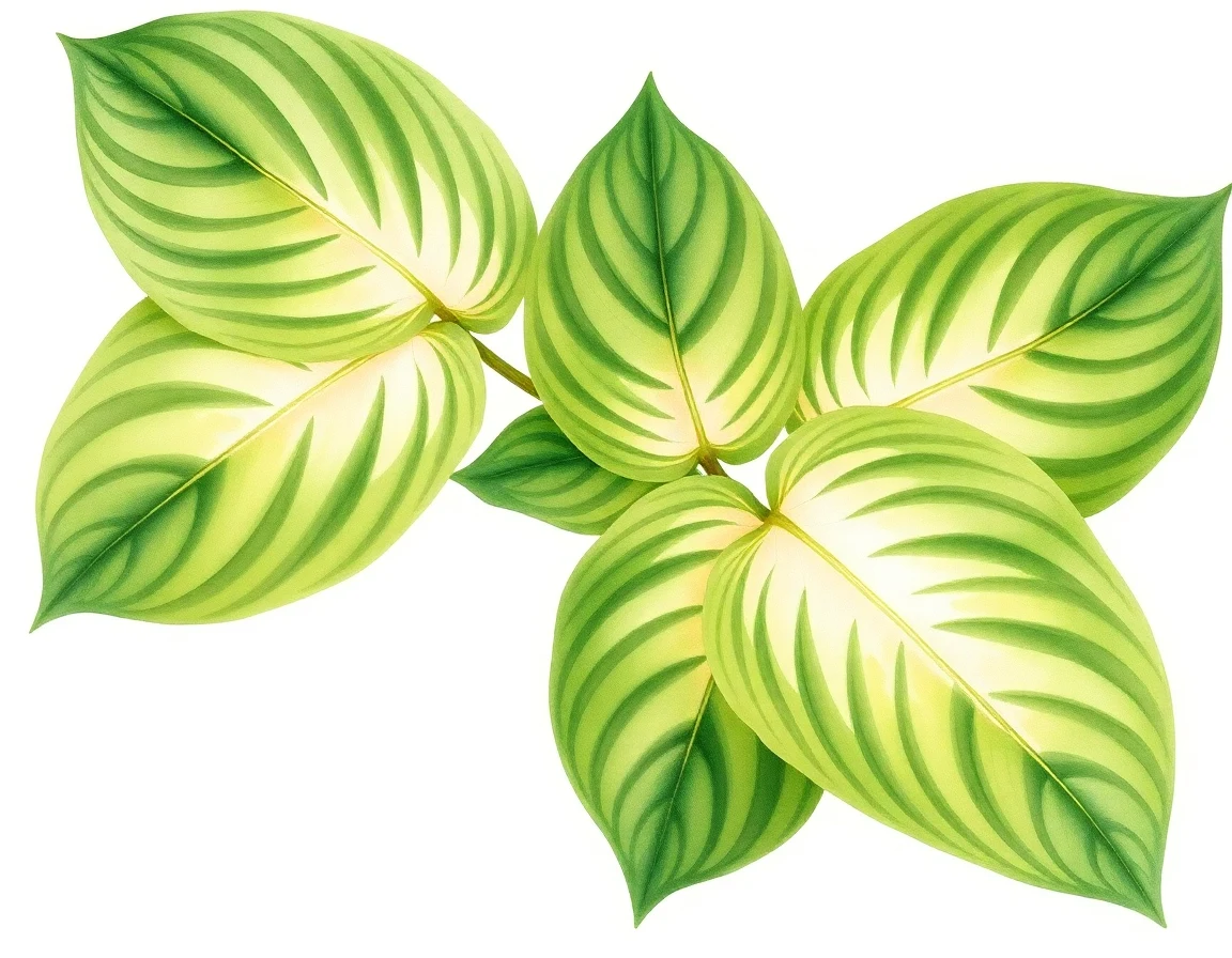 Watercolor illustration of Hosta 'Lakeside Maestro'