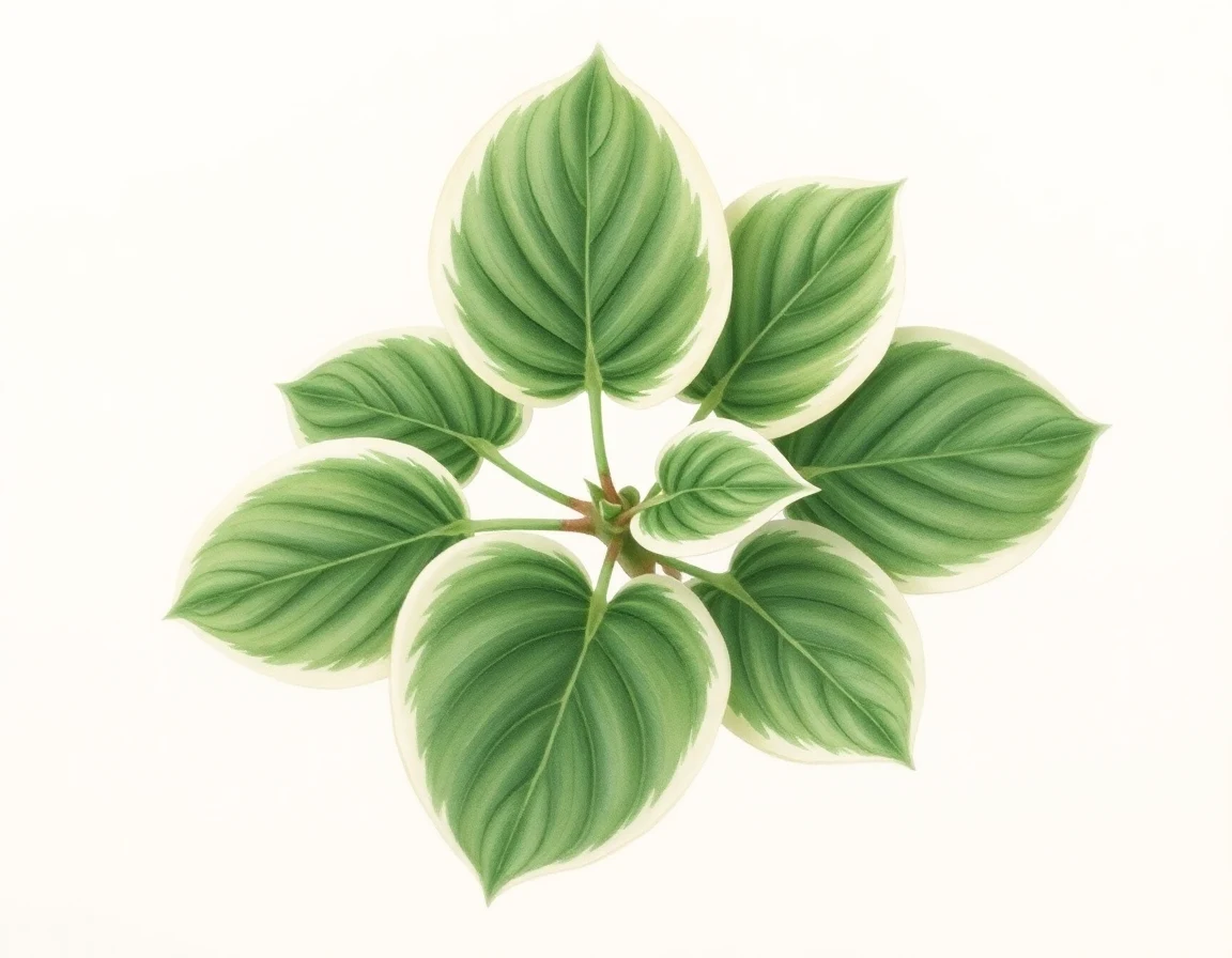 Watercolor illustration of Hosta 'Lakeside Party Dress'