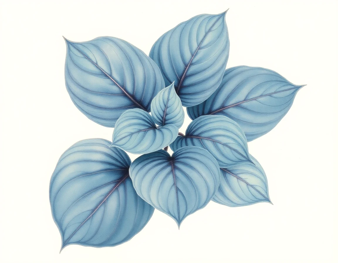 Watercolor illustration of Hosta 'Lakeside Roy El'