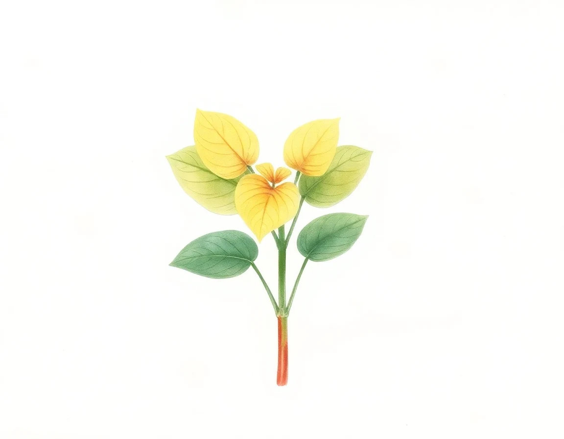 Watercolor illustration of Hosta 'Lakeside Shadows'