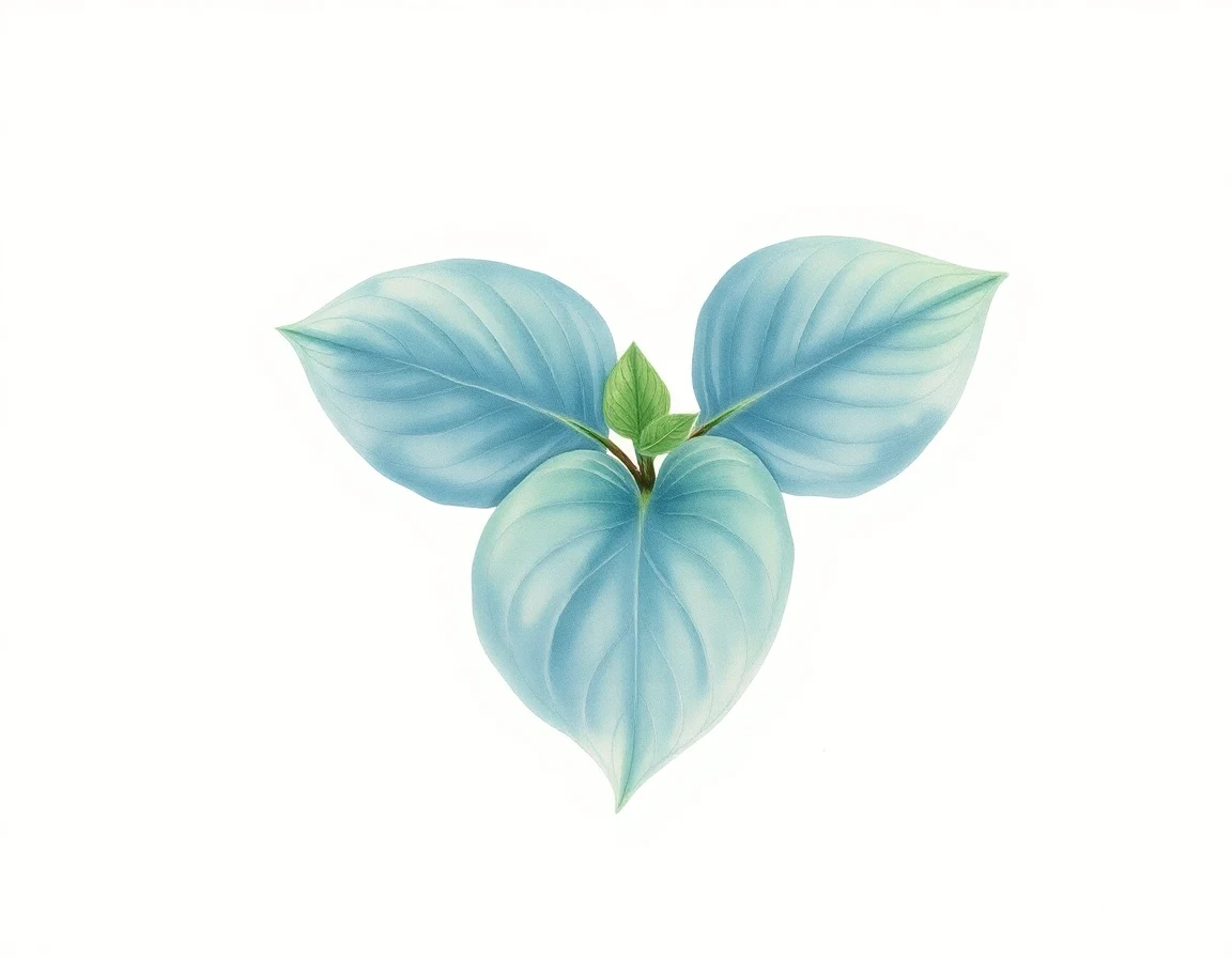 Watercolor illustration of Hosta 'Lakeside Small Fry'