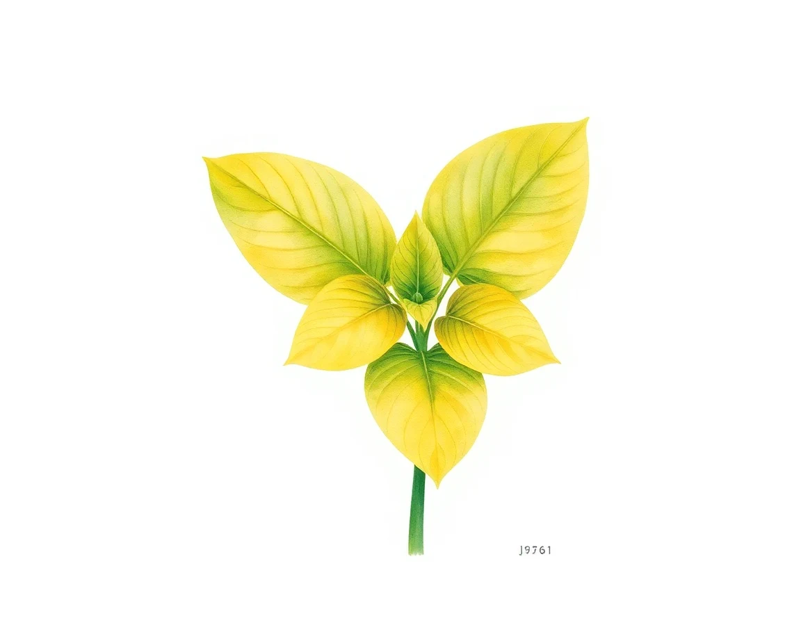 Watercolor illustration of Hosta 'Lakeside Triple Crown'