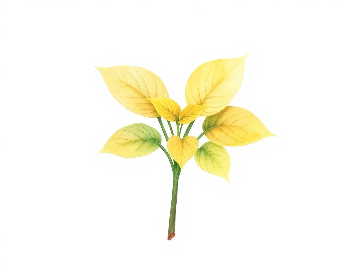 Watercolor illustration of Hosta 'Lakeside Waterfall'