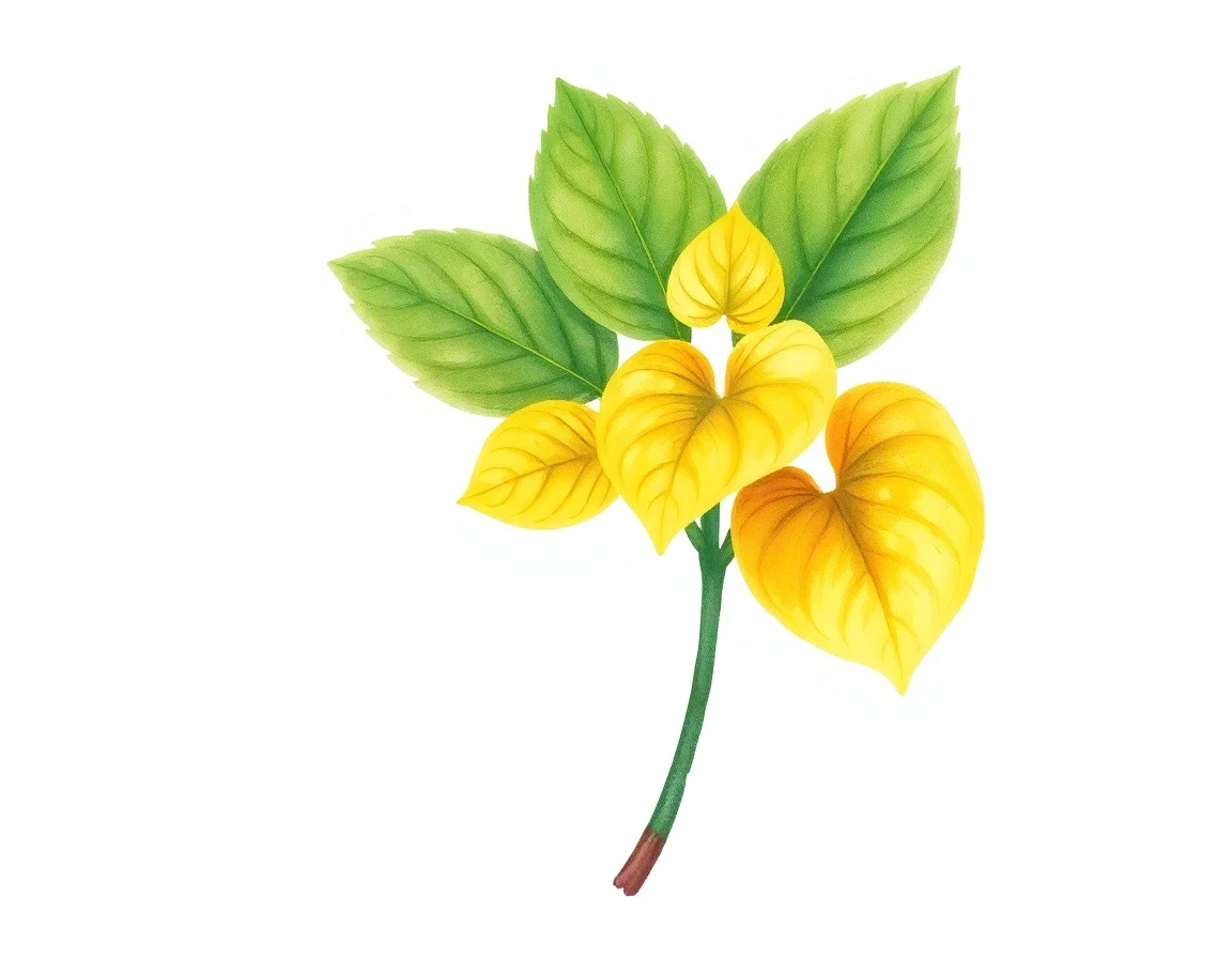 Watercolor illustration of Hosta 'Lakeside Zesty Zeno'