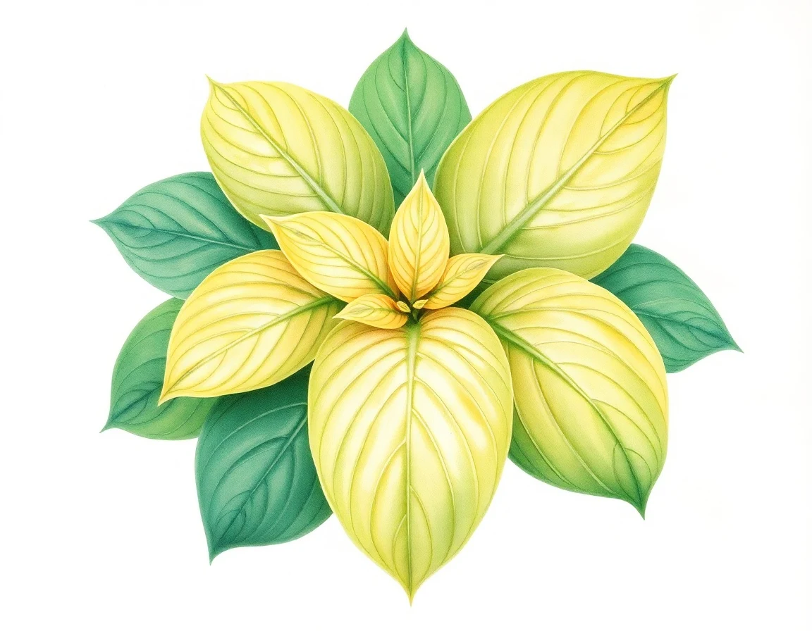 Watercolor illustration of Hosta 'Larry Englerth'