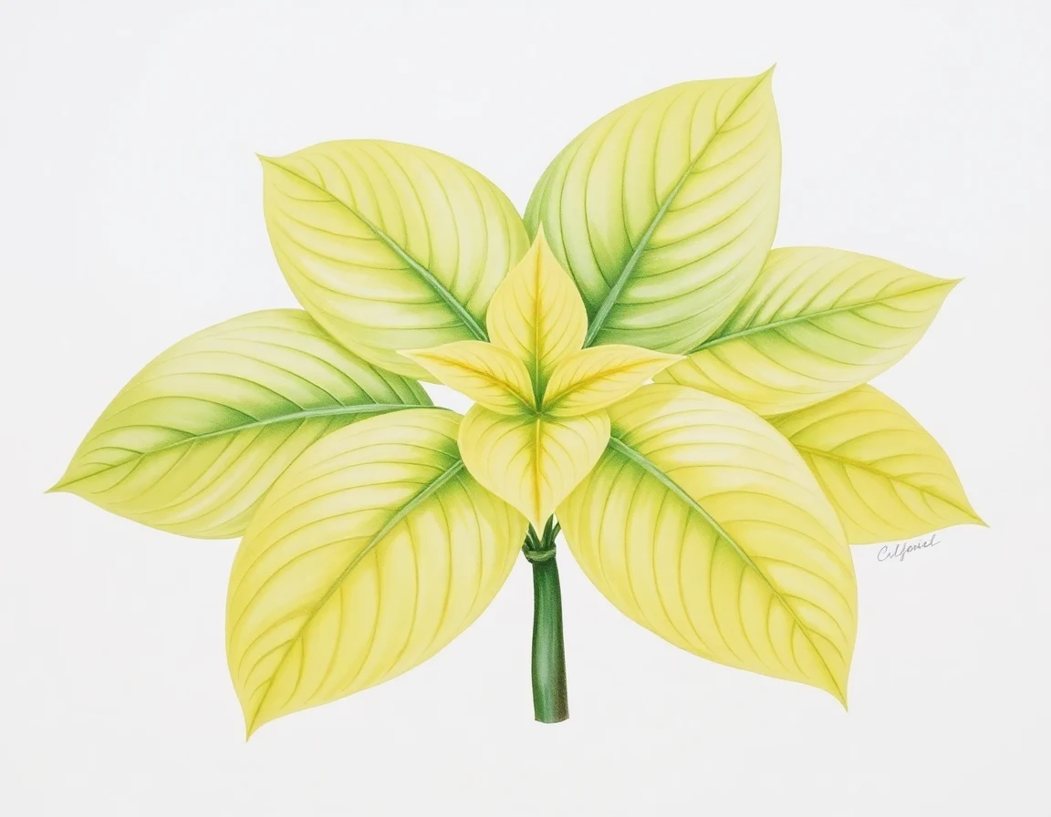 Watercolor illustration of Hosta 'Laura and Darrell'