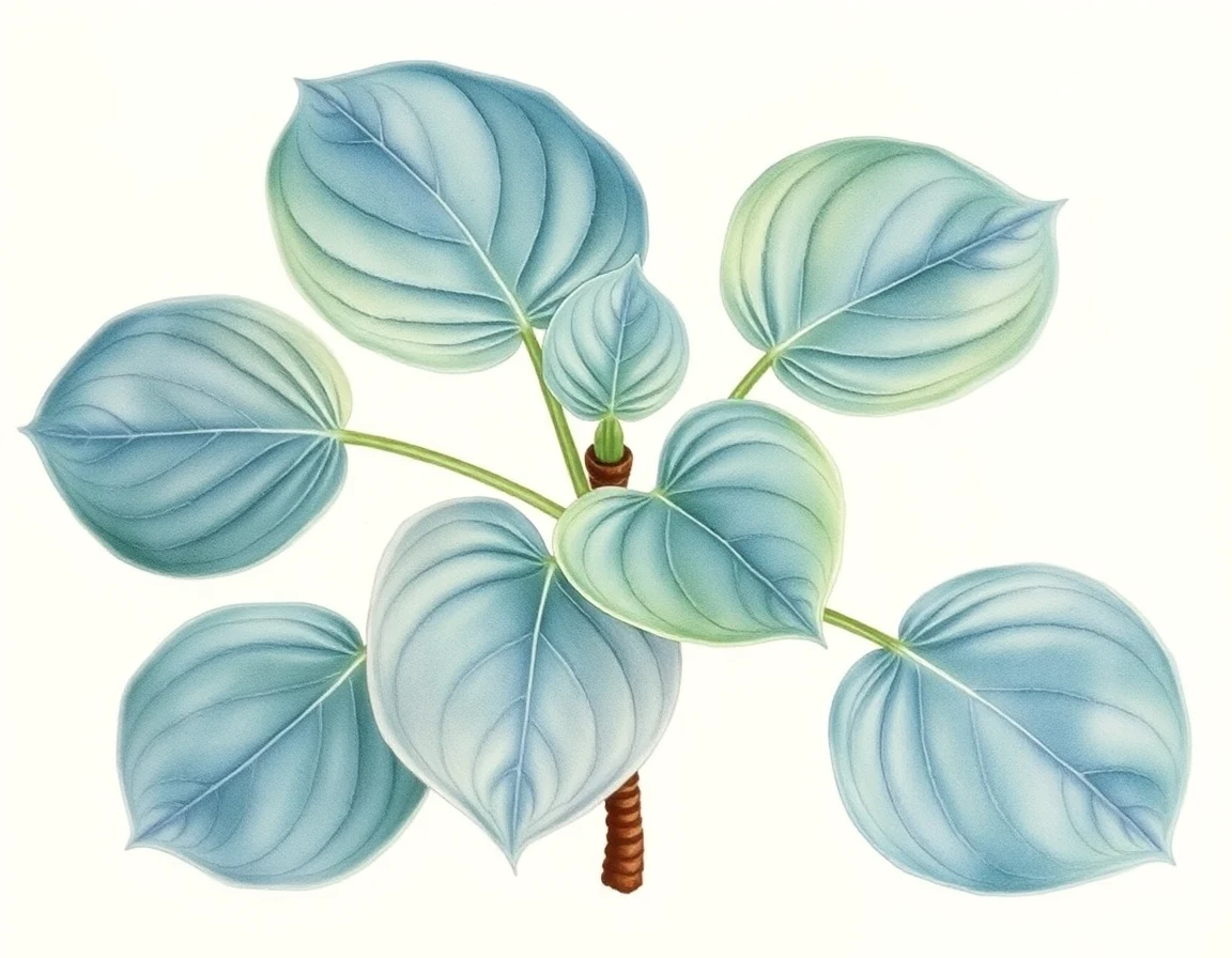 Watercolor illustration of Hosta 'Laura Lanier'