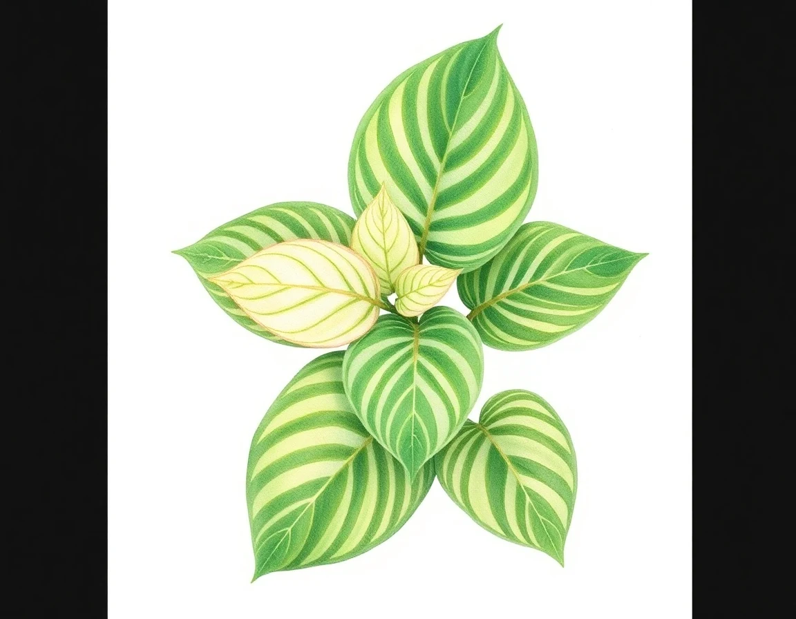 Watercolor illustration of Hosta 'Lavender Lady'