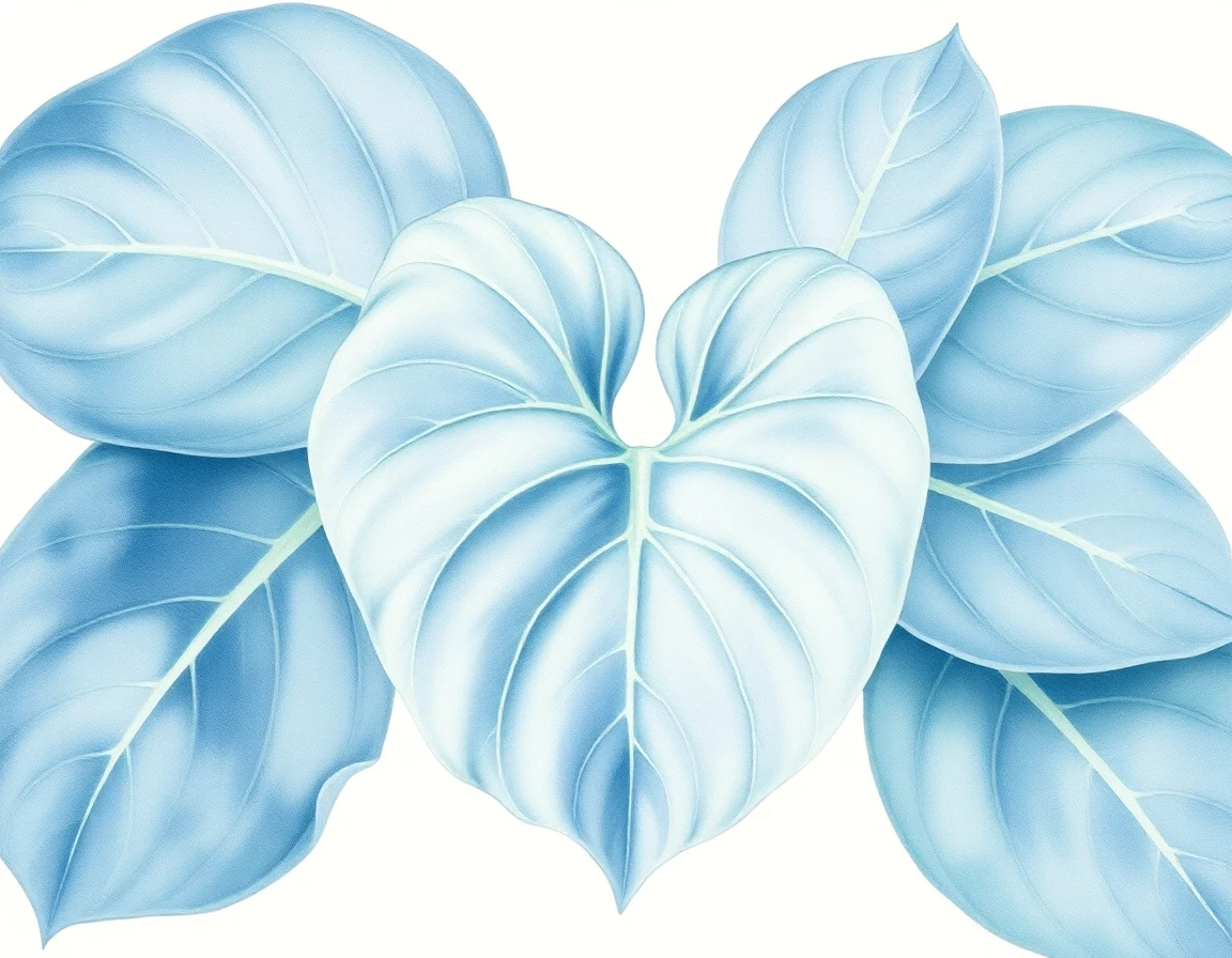 Watercolor illustration of Hosta 'Lean on Me'
