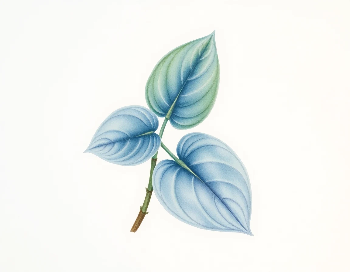 Watercolor illustration of Hosta 'Lee Armiger'