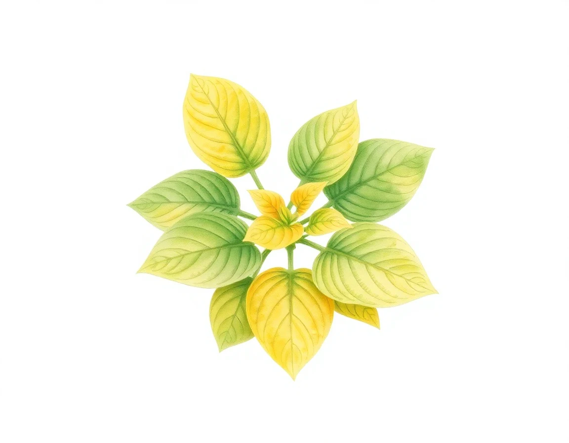 Watercolor illustration of Hosta 'Lemon Honey'