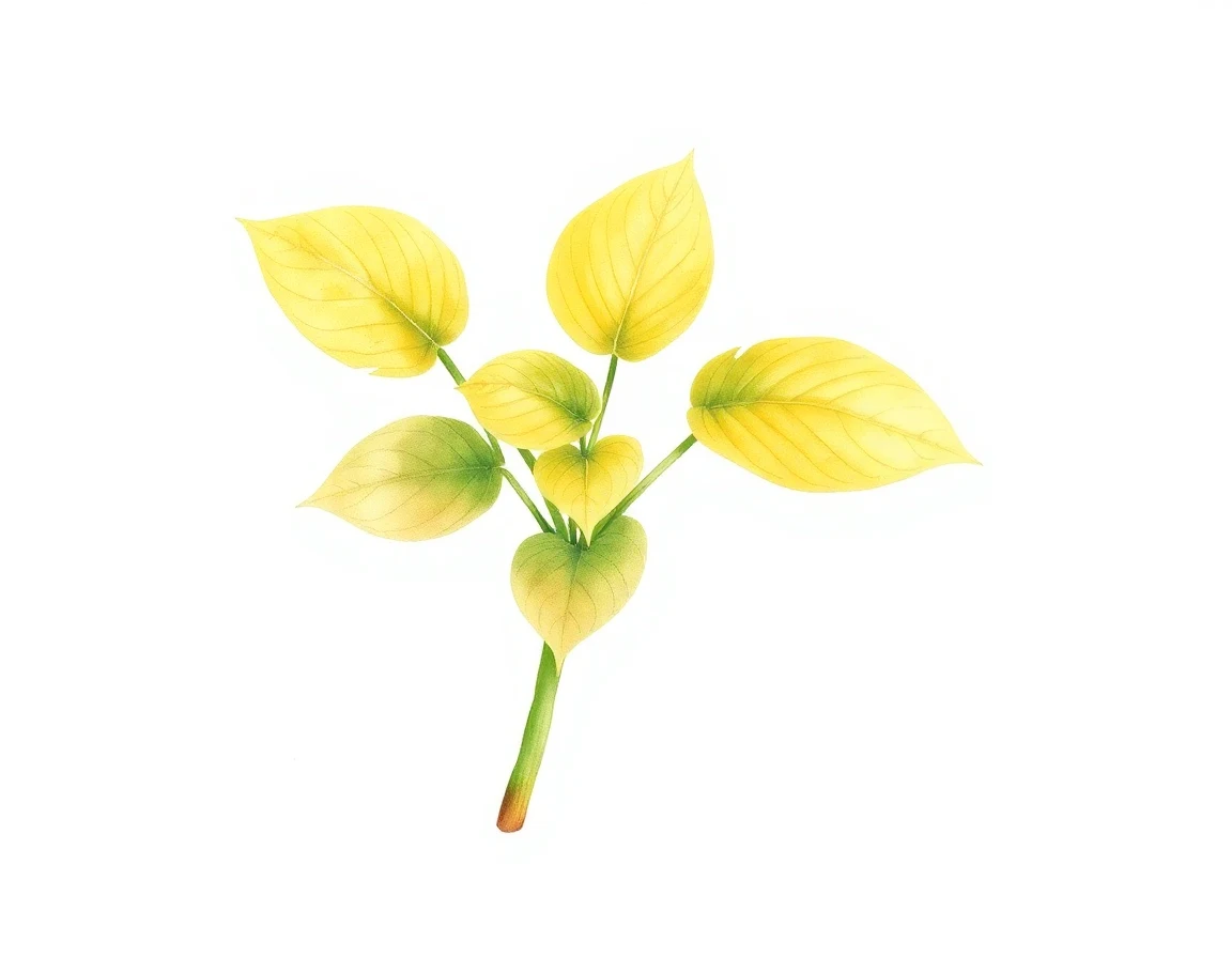 Watercolor illustration of Hosta 'Lemon Lime'