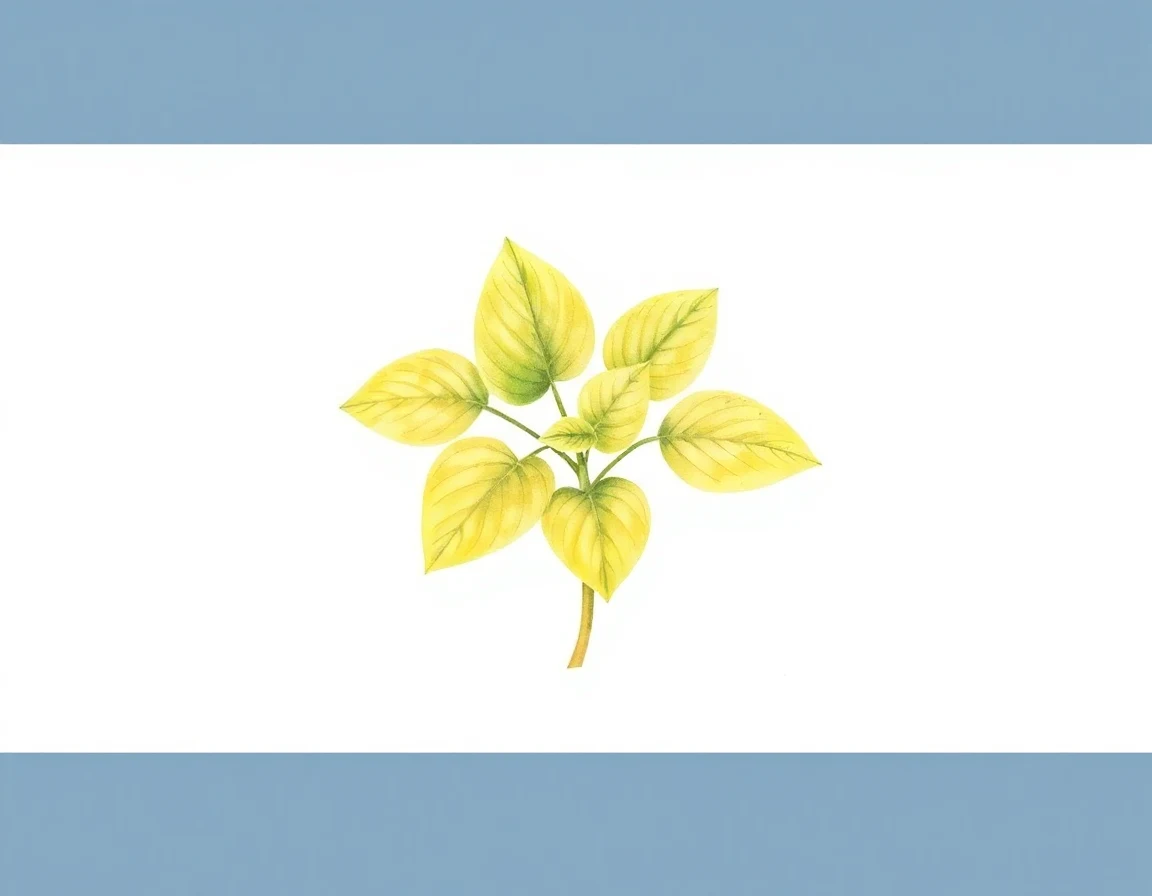 Watercolor illustration of Hosta 'Lemontini'