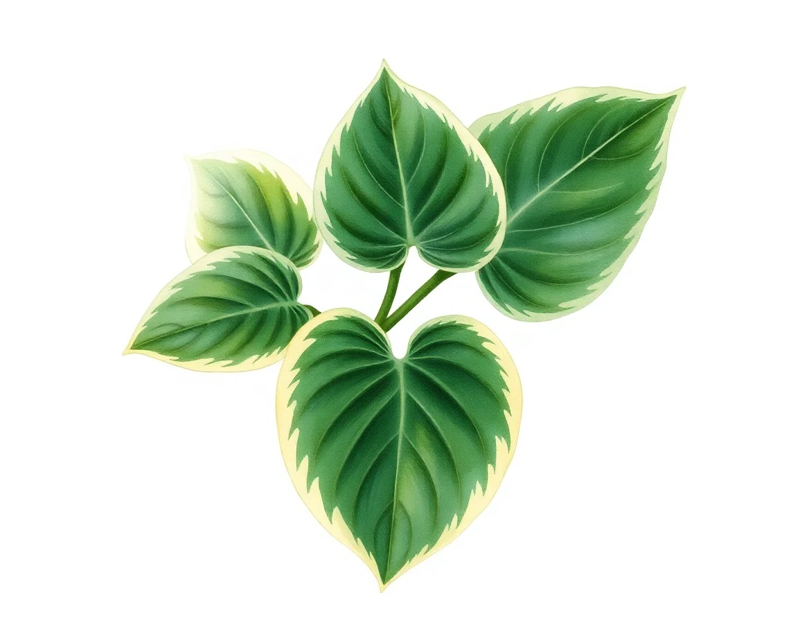 Watercolor illustration of Hosta 'Let's Dance'