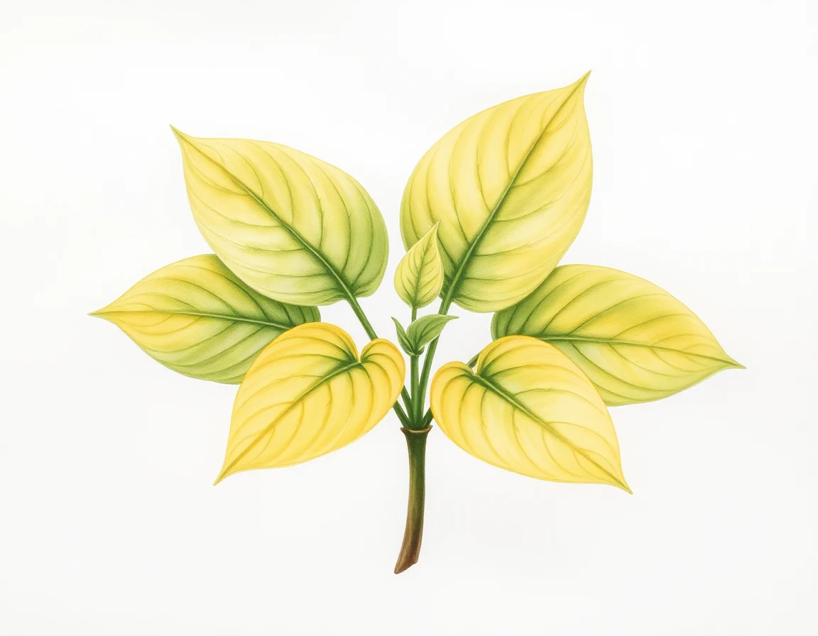 Watercolor illustration of Hosta 'Libby'