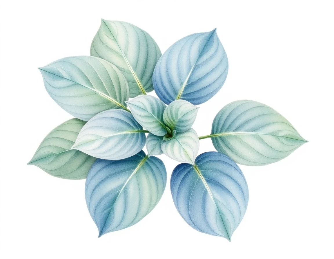 Watercolor illustration of Hosta 'Light of Day'