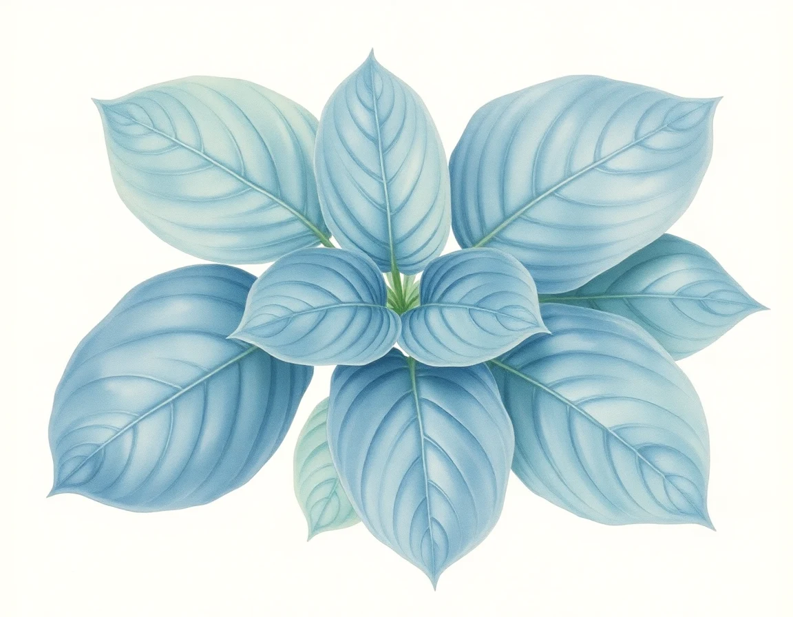 Watercolor illustration of Hosta 'Light Show'
