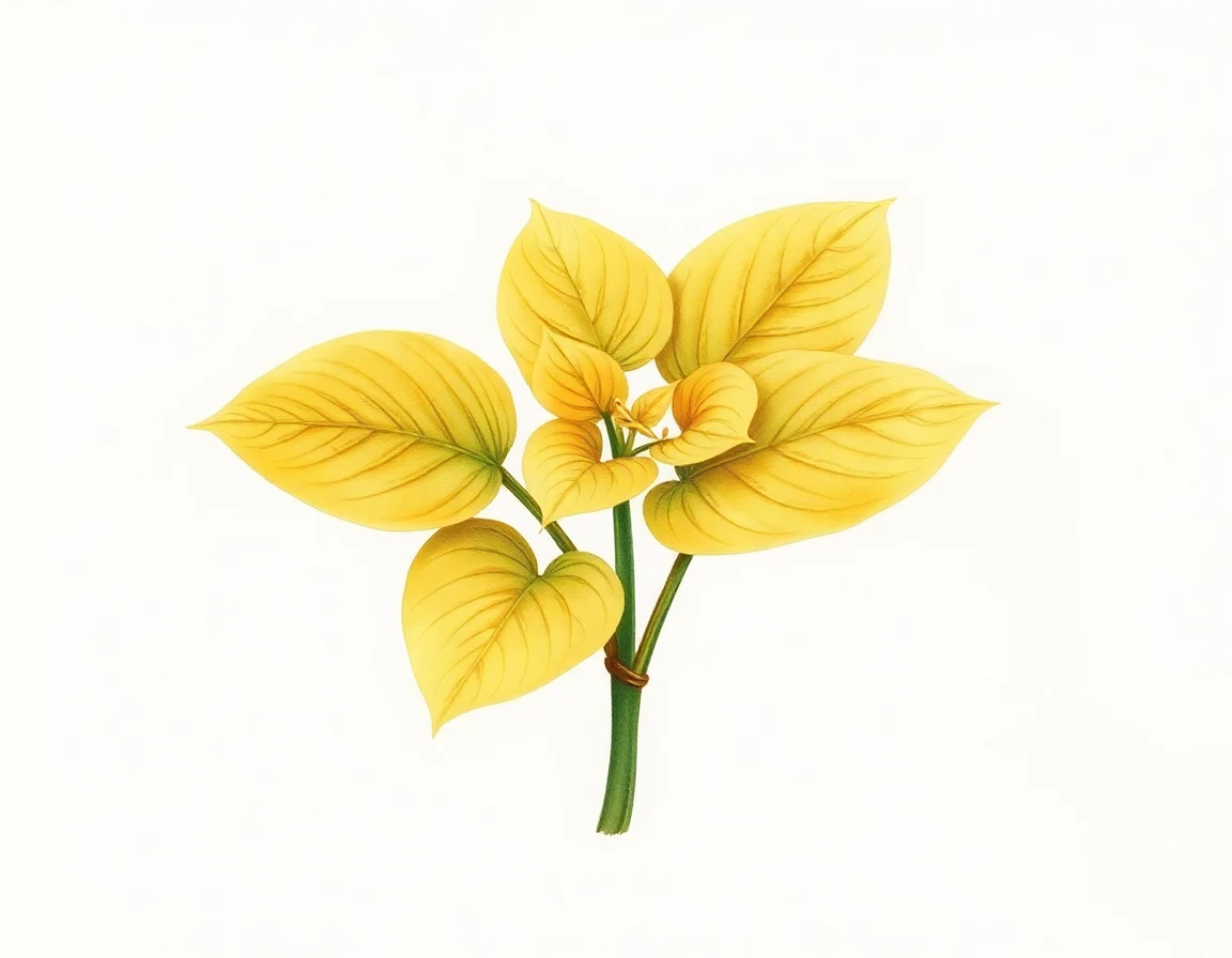 Watercolor illustration of Hosta 'Lights Up'