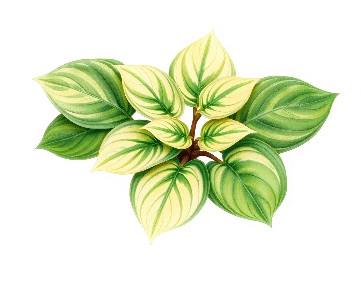 Watercolor illustration of Hosta 'Lillie'