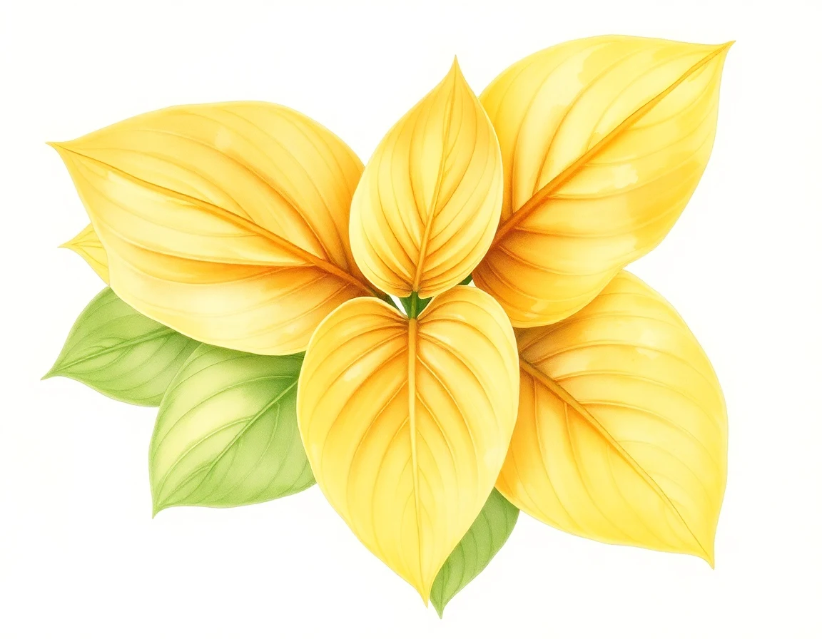 Watercolor illustration of Hosta 'Lime Krinkles'
