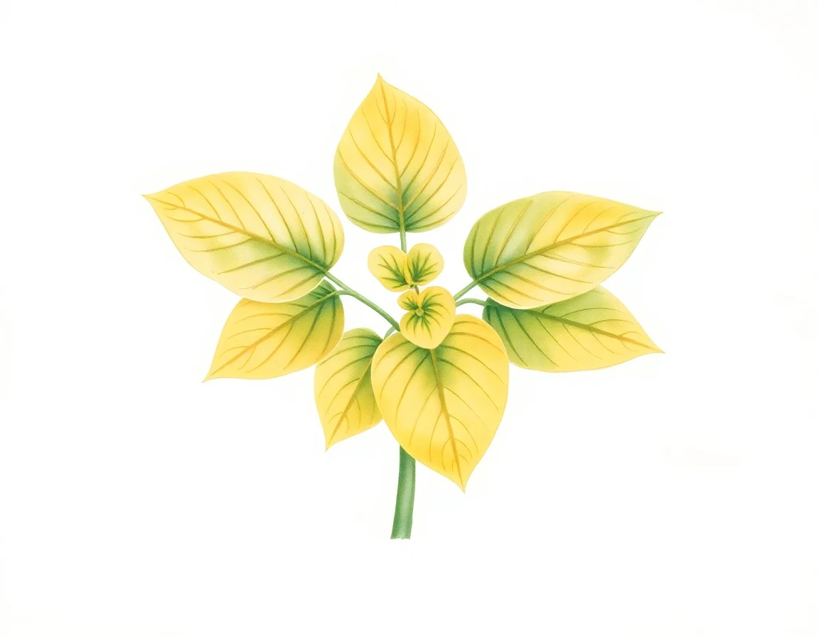 Watercolor illustration of Hosta 'Limon'