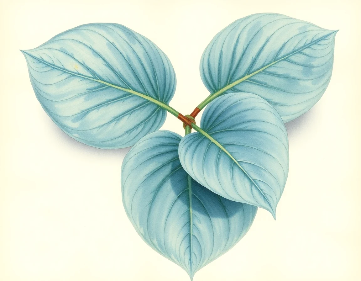 Watercolor illustration of Hosta 'Linda Sue'