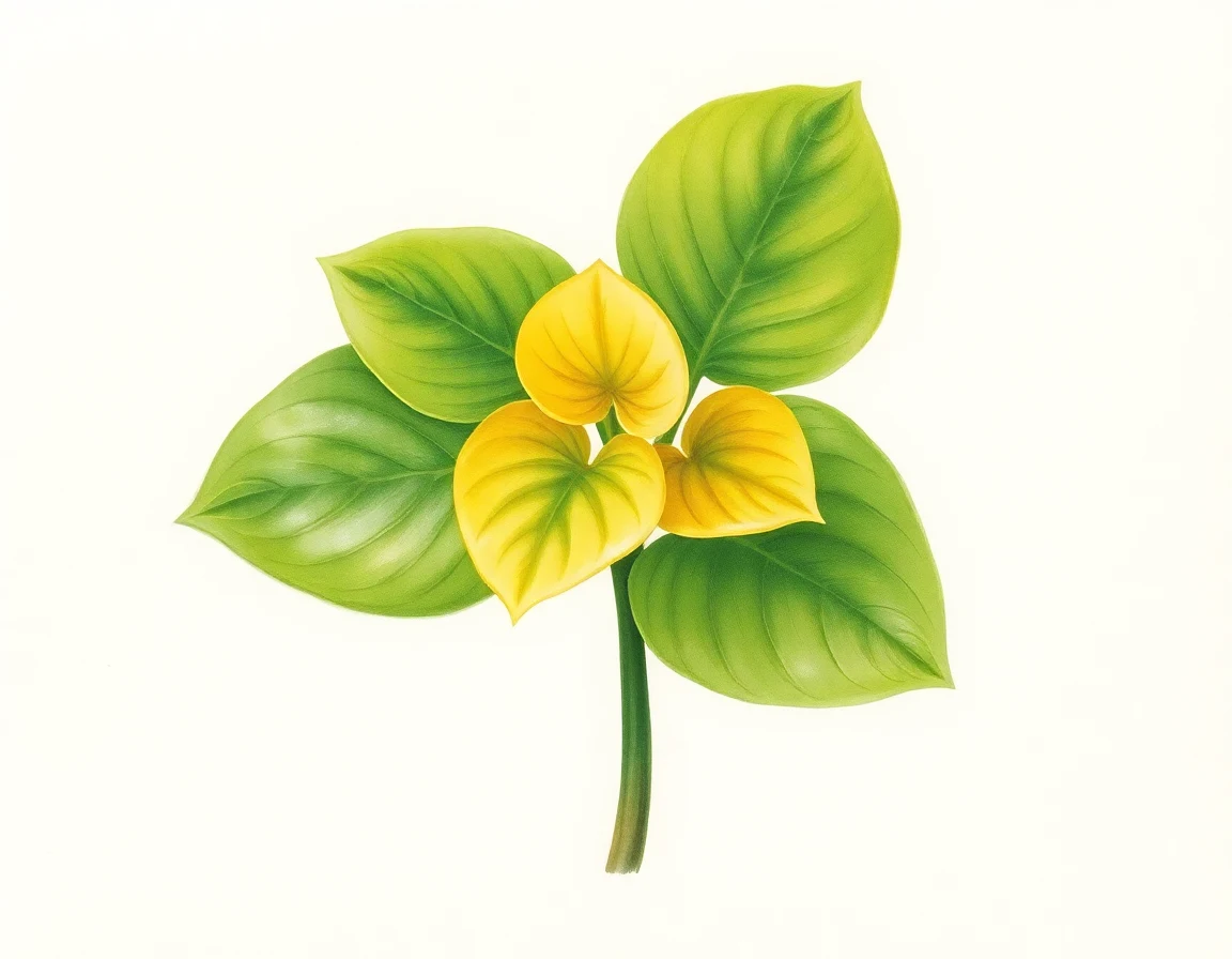 Watercolor illustration of Hosta 'Little Miss Magic'