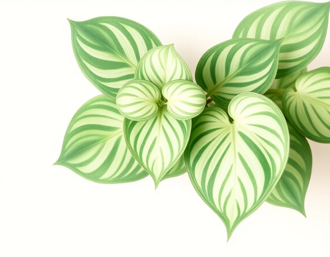 Watercolor illustration of Hosta 'Little Ralph'