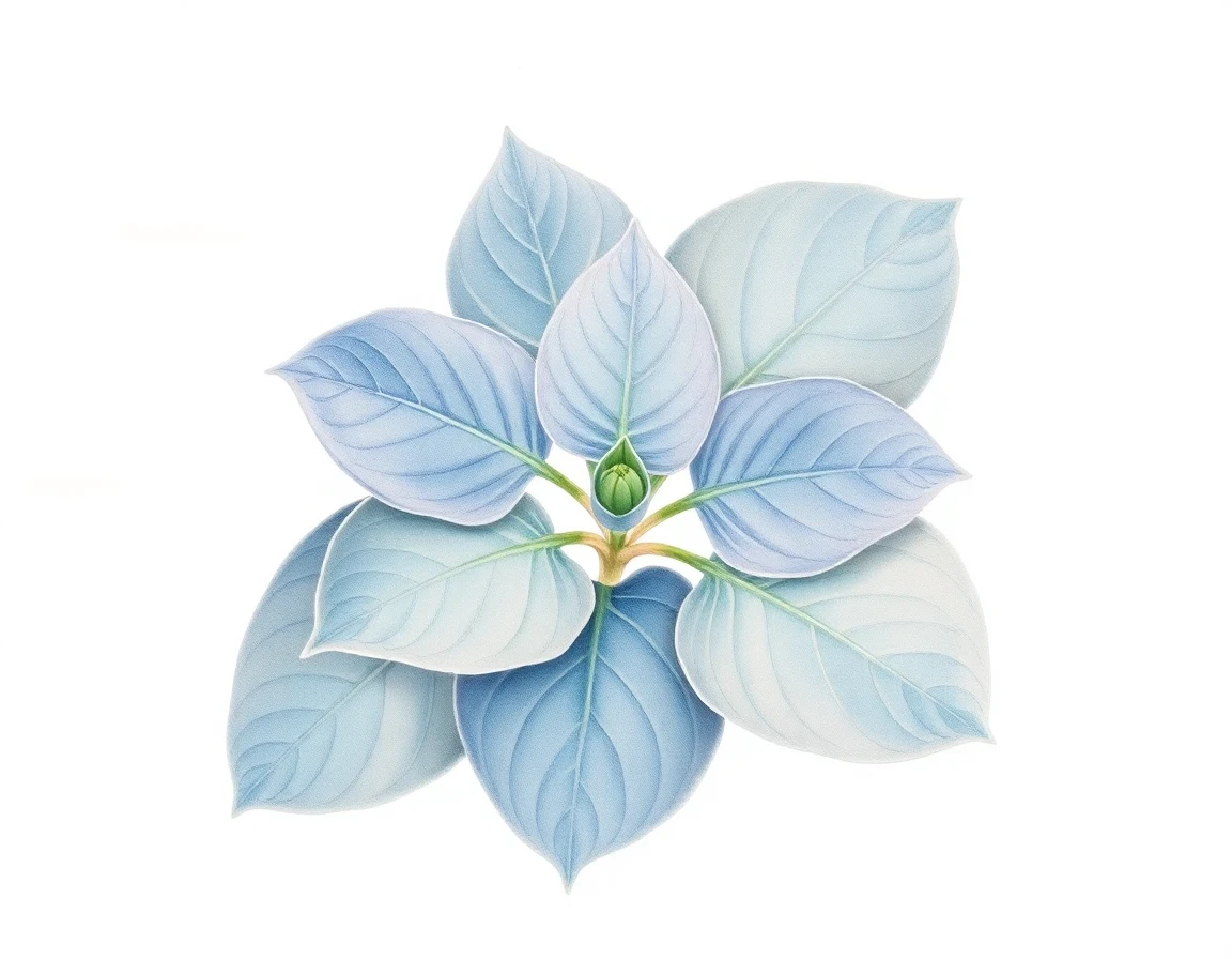 Watercolor illustration of Hosta 'Little Tykes'