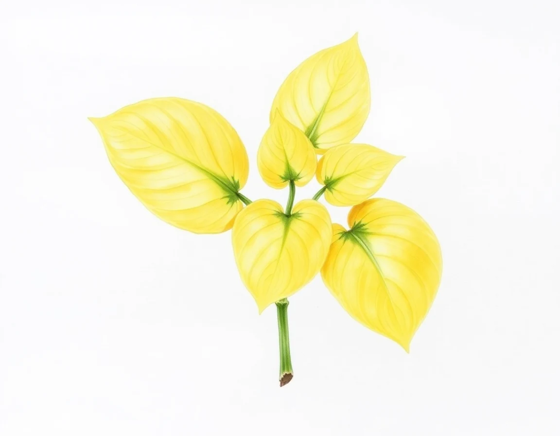 Watercolor illustration of Hosta 'Lodestar'