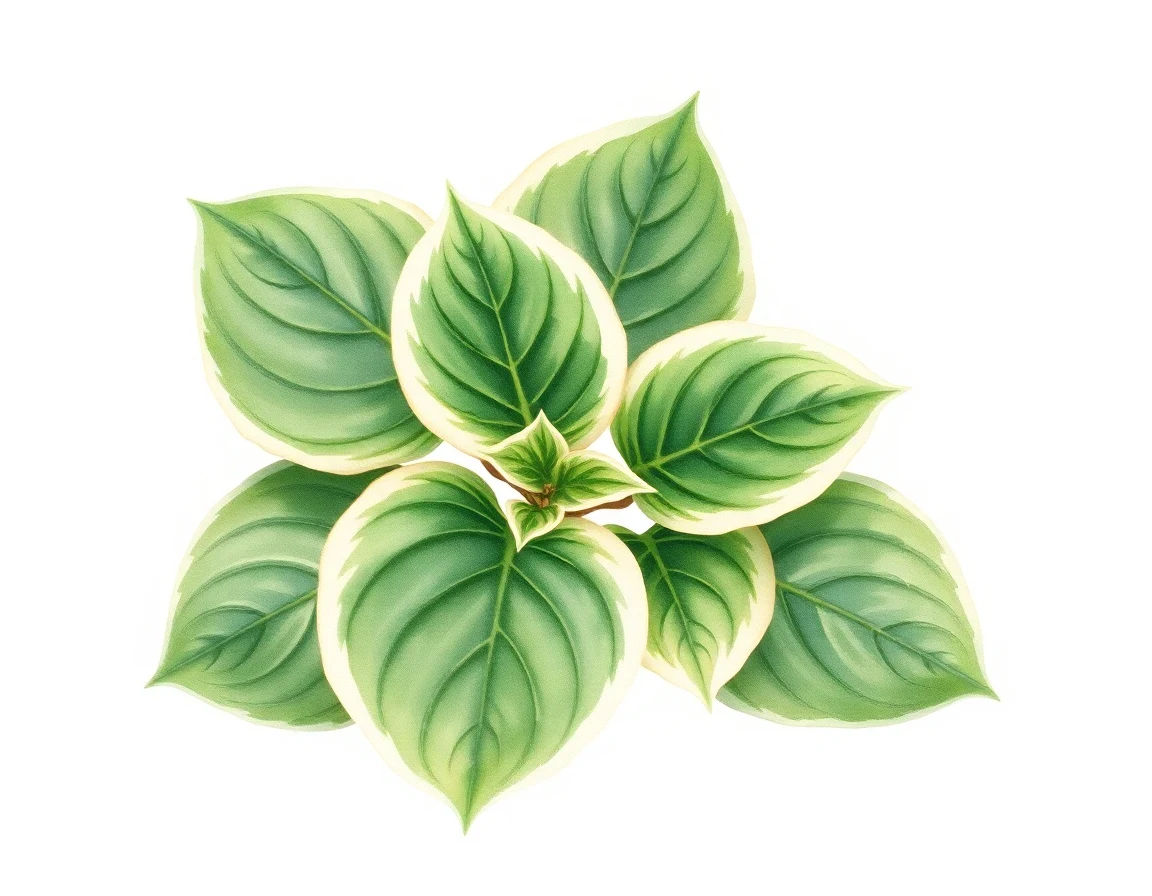 Watercolor illustration of Hosta 'Long Fellow'