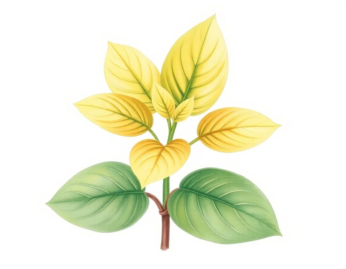 Watercolor illustration of Hosta 'Lorelei'