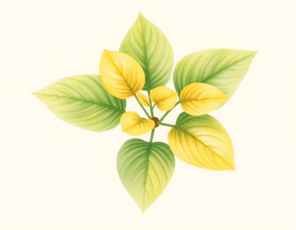 Watercolor illustration of Hosta 'Lottie Daa'