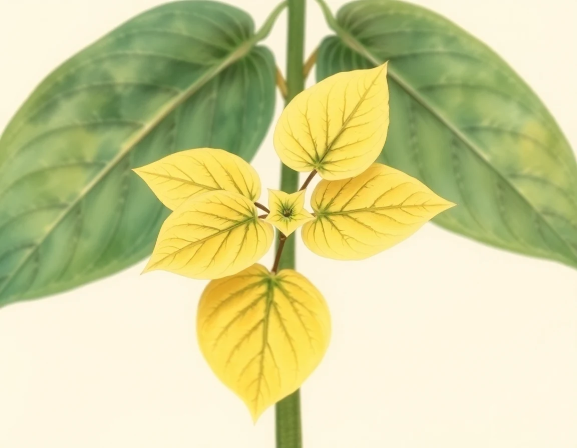 Watercolor illustration of Hosta 'Lottie'