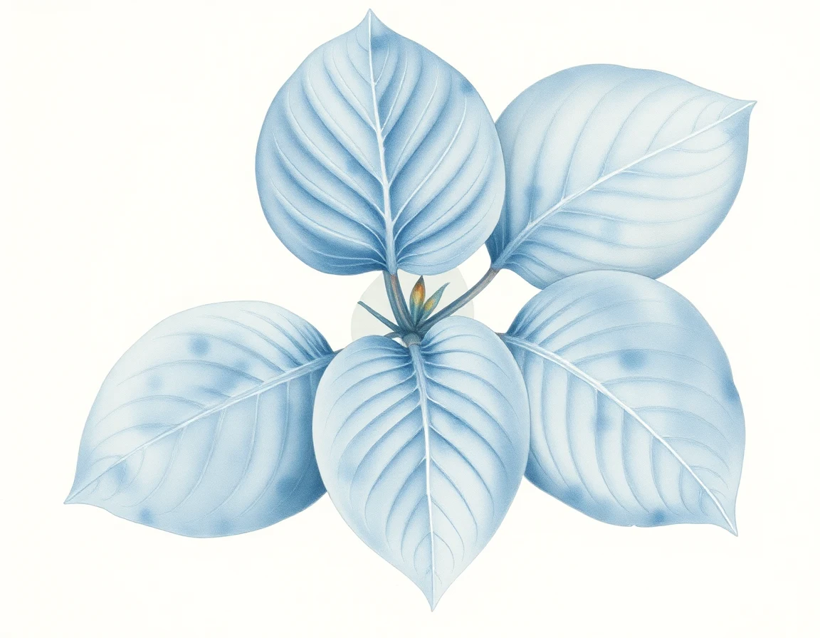 Watercolor illustration of Hosta 'Love Nest'