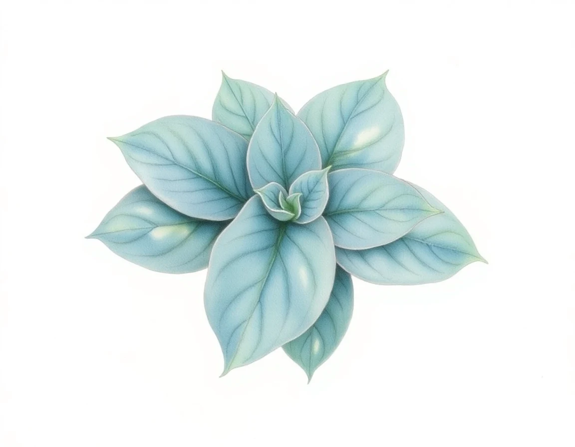 Watercolor illustration of Hosta 'Lovin' Spoonful'