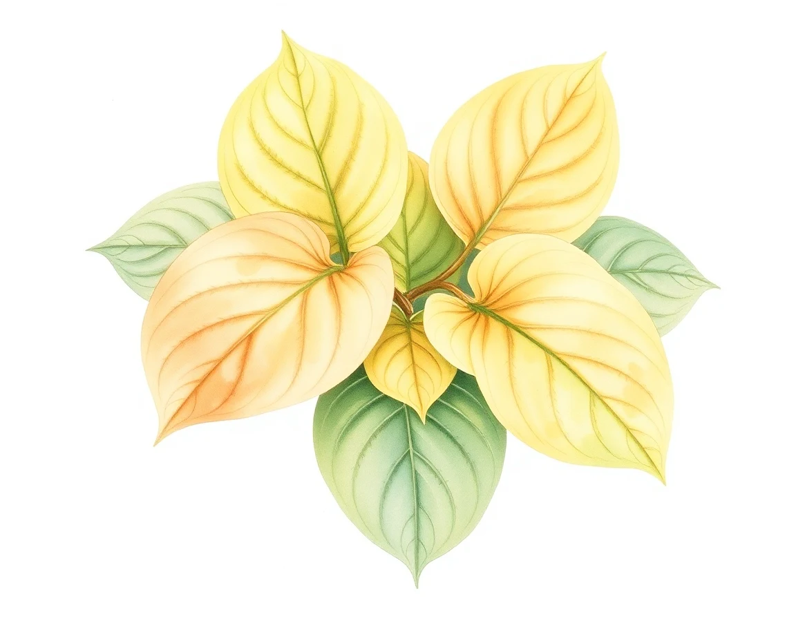 Watercolor illustration of Hosta 'Lucy's Breeder'
