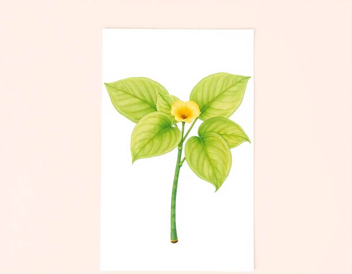 Watercolor illustration of Hosta 'Lyme Regis'