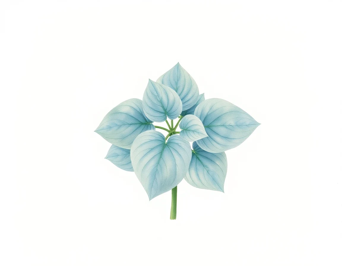 Watercolor illustration of Hosta 'Lynne'
