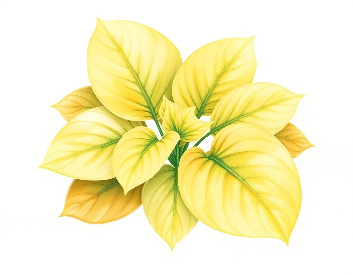 Watercolor illustration of Hosta 'Ma Breeder'