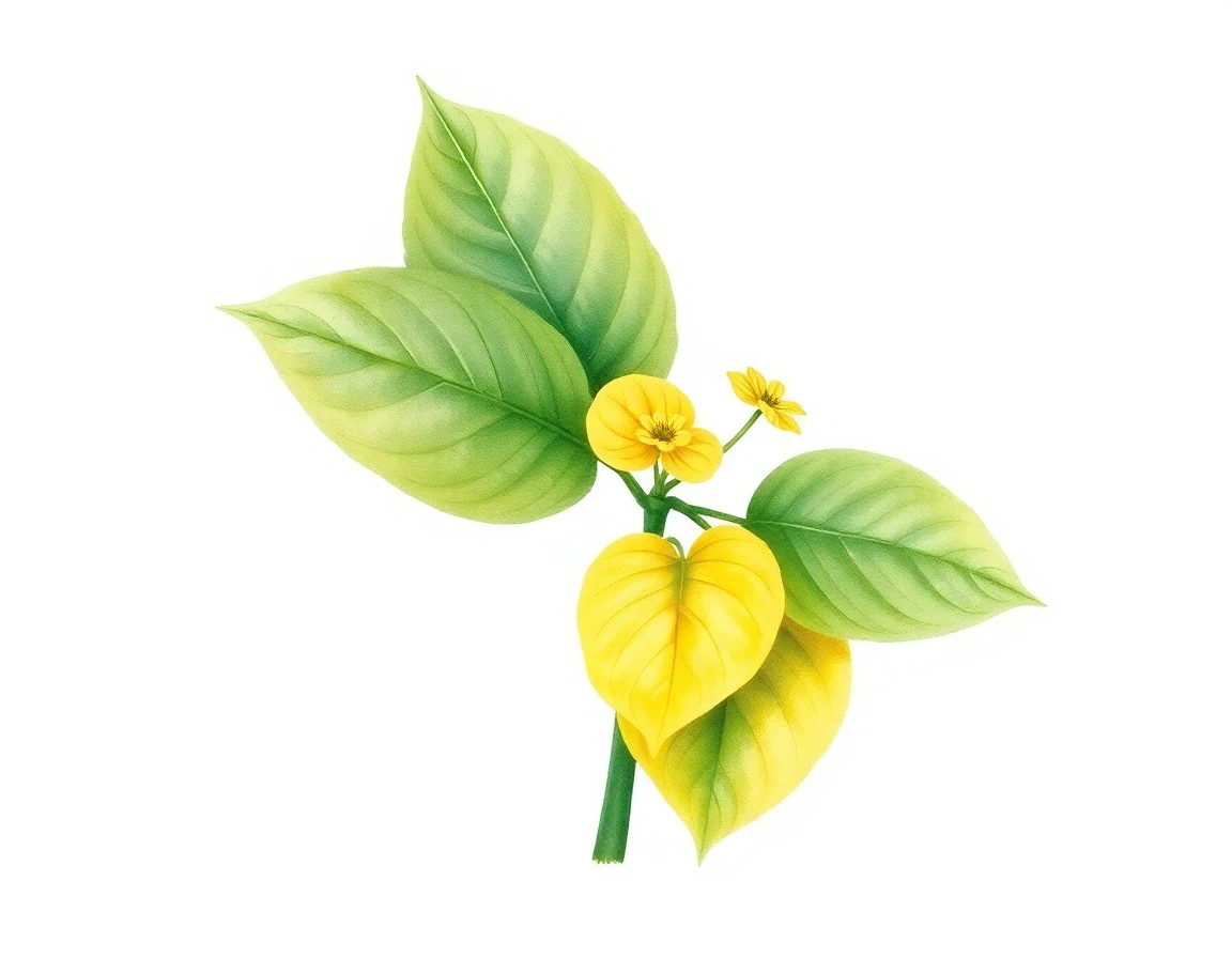 Watercolor illustration of Hosta 'Mack the Knife'