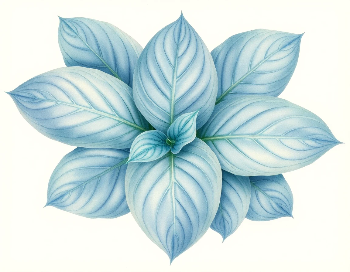 Watercolor illustration of Hosta 'Magic Moment'