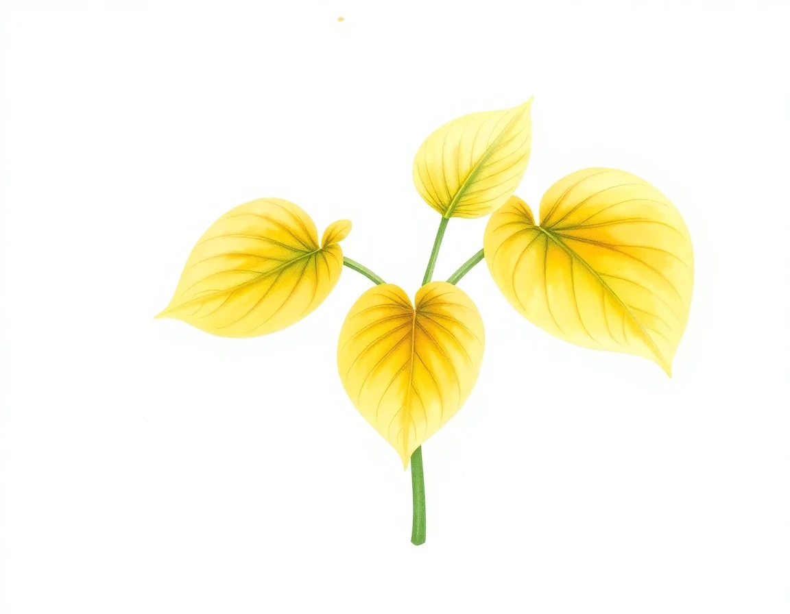 Watercolor illustration of Hosta 'Maid in the Shade'