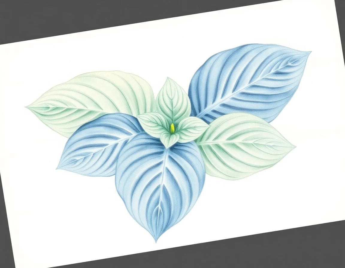 Watercolor illustration of Hosta 'Malabar'