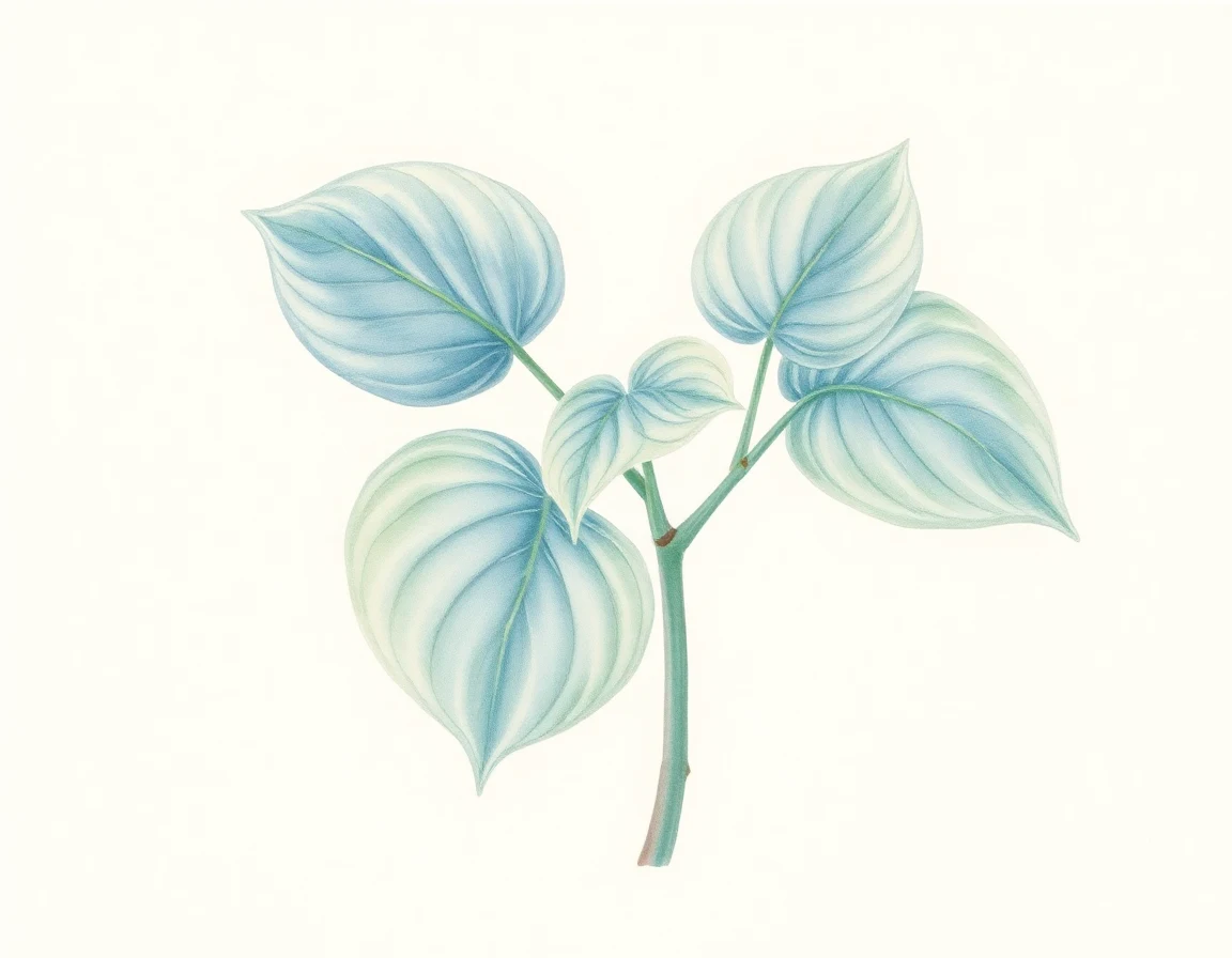 Watercolor illustration of Hosta 'Margin of Error'