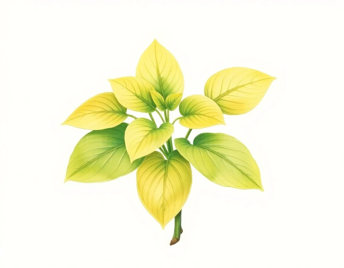 Watercolor illustration of Hosta 'Marilyn'