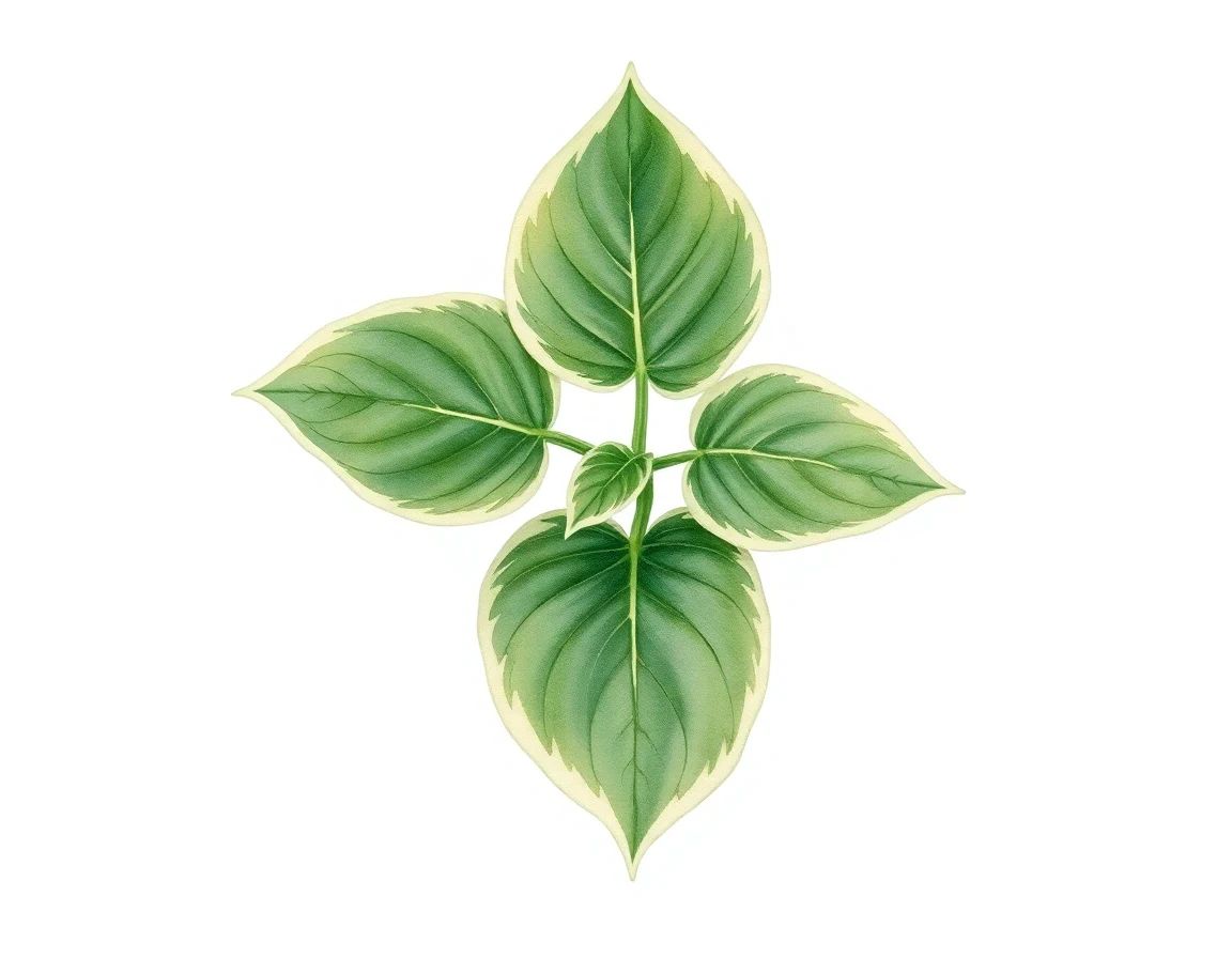 Watercolor illustration of Hosta 'Marla'