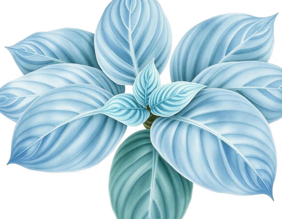 Watercolor illustration of Hosta 'Marlene'